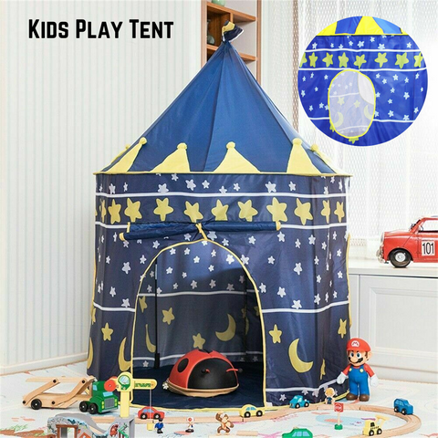 Kids Playhouse Play tent Pop Up Castle Princess Indoor Outdoor Girls Boys Gift