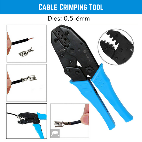 Cable Crimping Tool Non-insulated Electrical Ferrule Ratchet Wire Plier