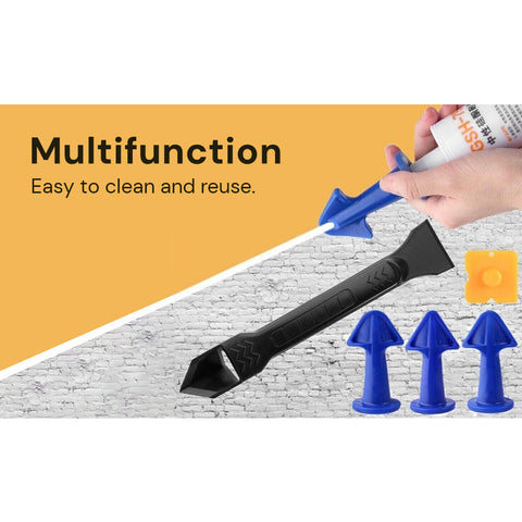 5in1 Caulk Nozzle Applicator Finishing Tool