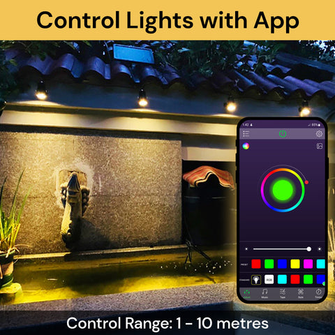 4 Pack LED RGB Bluetooth Smart Garden Lights