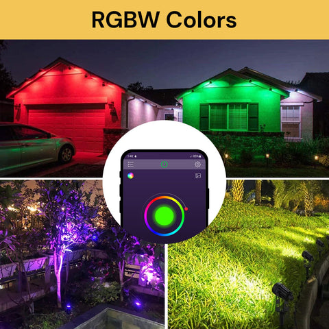 4 Pack LED RGB Bluetooth Smart Garden Lights