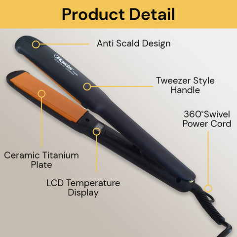 2in1 Ceramic Hair Straightener and Curling Iron