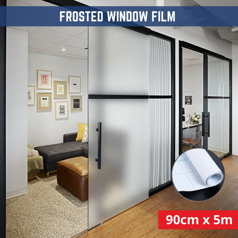 Sand Blast Clear Privacy Frosted Removable PVC Window Glass Film 5M