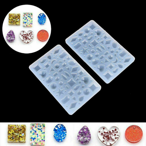 290pcs DIY Jewelry Mould Handmade Crystal Mould Set Silicone Resin Mold Kit