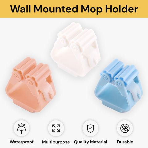 2 Pack Wall Mounted Mop Organizer