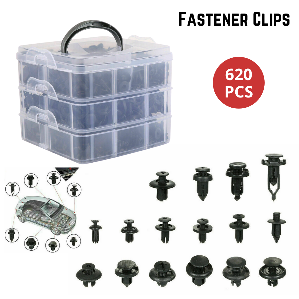 Car Trim Body Clips Kit 620PCS Rivet Retainer Door Panel Bumper Plastic Fastener