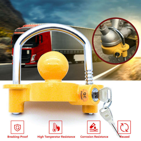 Trailer Parts Hitch Lock Coupling Universal Tow Ball Caravan Camping Anti Theft