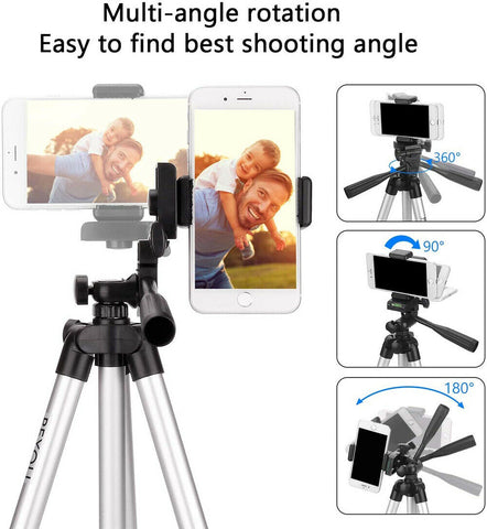 Adjustable Camera Tripod Mount Stand Phone Holder for iPhone 11 XS MAX Samsung