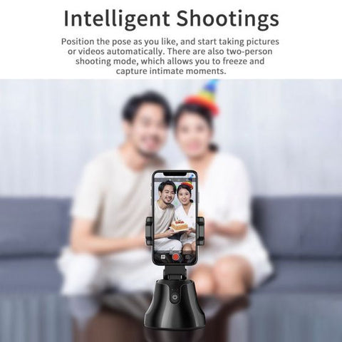 360 Degree Object Tracking Holder Shooting Camera SmartPhone Mount Holder Compatible with All Phone