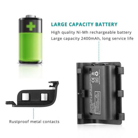 2400mAh Rechargeable Battery Pack With USB Cable For XBOX ONE Controller Wireless