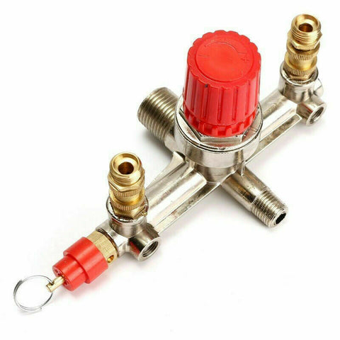 90-120PSI Air Compressor Pressure Switch Control Valve Manifold Regulator Gauges