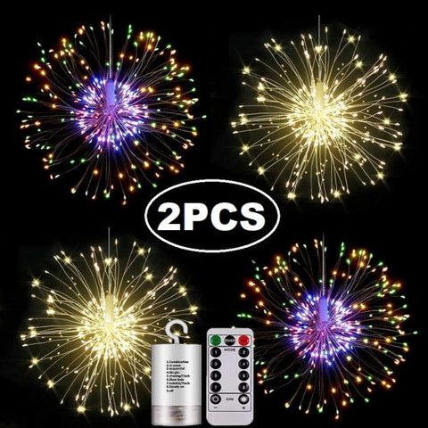 2Pcs FIREWORKS 120 LED String Lights