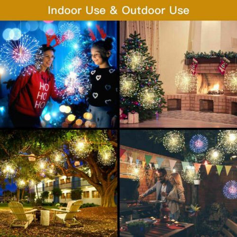 2Pcs FIREWORKS 150 LED String Lights