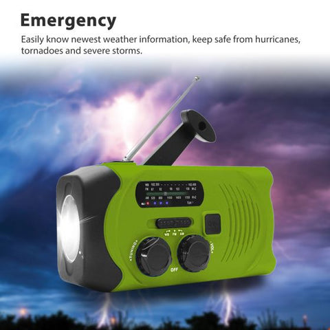 2000mAh Hand Crank Flashlight Radio