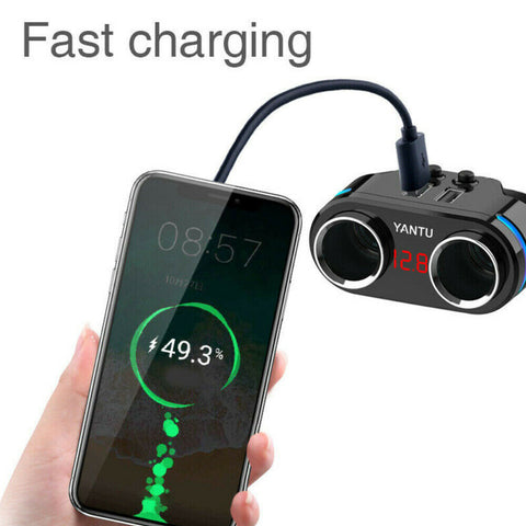 Car Charger Cigarette Lighter Power Adapter 12V 3.1A Dual USB Socket Splitter