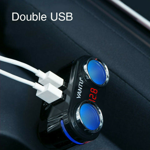 Car Charger Cigarette Lighter Power Adapter 12V 3.1A Dual USB Socket Splitter