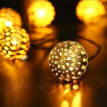 20Led 5M String Lights Solar Bulb Lamp Ball Design String Light For Indoor Outdoor Bedroom Patio Lawn Garden