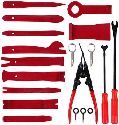 19Pcs Trim Car Panel Removal Disassembly Tool Auto Clip Pliers Repair Kit with Storage Bag