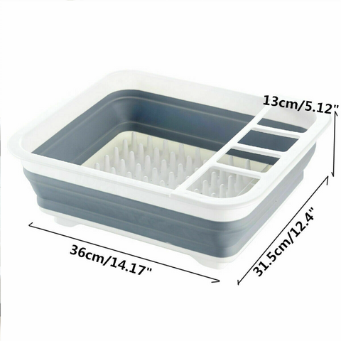 10L Collapsible Dish Drainer/Drying Dish Rack/strainer Caravan Cups Plates