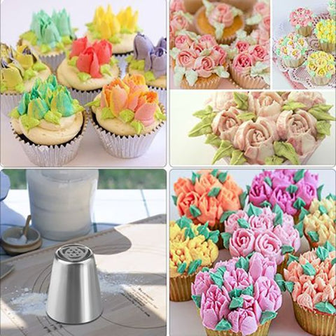 32Pcs Russian Piping Tips Set Cake Decorating Supplies Kit Flower Frosting tips Set