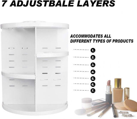 360 Degree Rotating dressing case Plastic Makeup Cosmetics Storage Box Skin Care Products Storage Rack