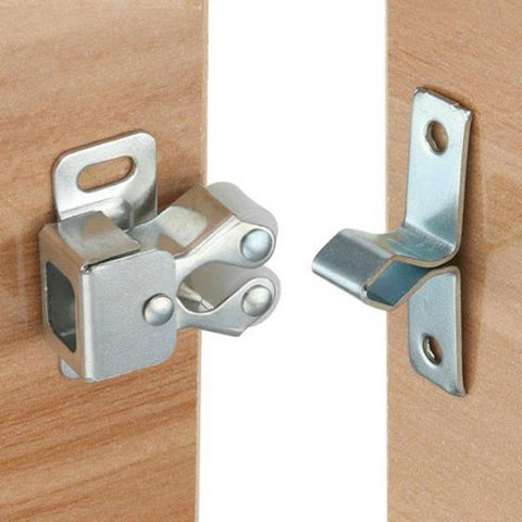 1Set Double Roller Strong Hold Cupboard Cabinet Door Catches for Home Furniture Cabinet Cupboard