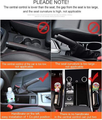 2Pcs Car Seat Gap Filler Organizer Storage Box Front Seat Console Side Pocket for Cellphones Keys Cards Wallets Sunglasses