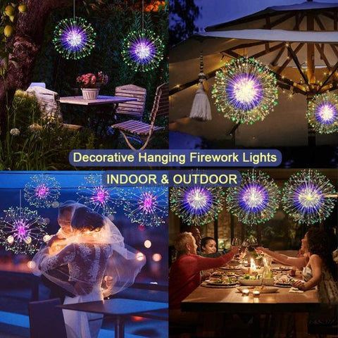 2Pcs FIREWORKS 120 LED String Lights