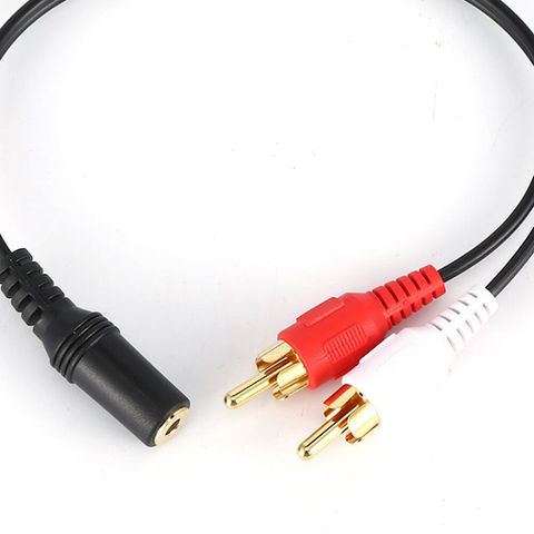 3.5mm Audio Female to 2 RCA Male Stereo Cable Y Connector Audio Cable