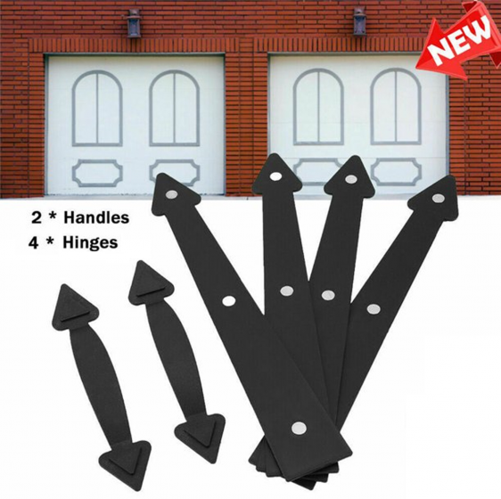 4 Hinges and 2 Handles Door Decorative Magnetic Accent Handle Hinge Carriage