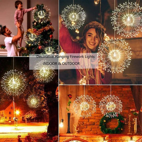 2Pcs FIREWORKS 120 LED String Lights