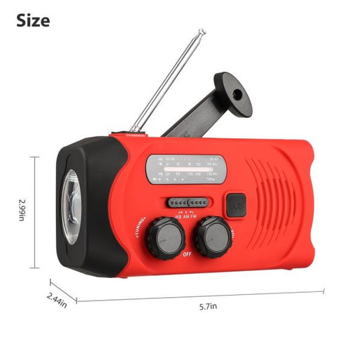 2000mAh Hand Crank Flashlight Radio