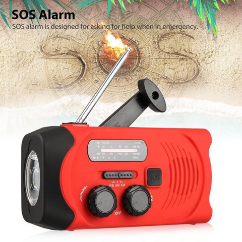 2000mAh Hand Crank Flashlight Radio