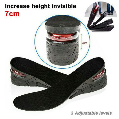 Air Cushion Height Increase Heel Gel Shoes Insoles Inserts Taller Lifts Pad OZ