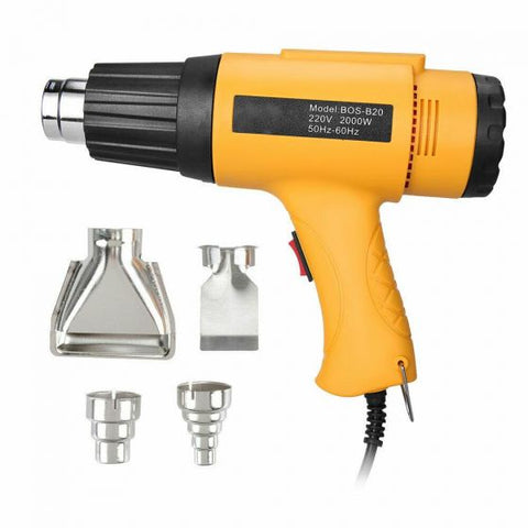 2000W Electric Heating Hot Air Heat Gun Tool 400-650â„ƒ Temperature with Nozzles