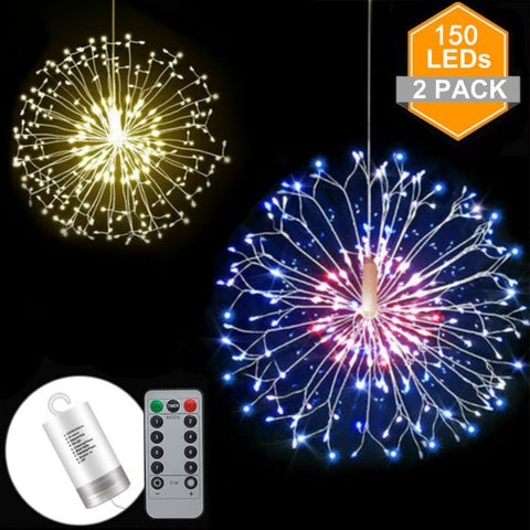 2Pcs FIREWORKS 150 LED String Lights