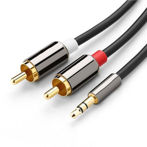 2 RCA to 3.5 mm AUX Audio Cable