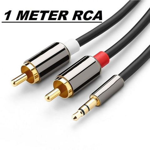 2 RCA to 3.5 mm AUX Audio Cable