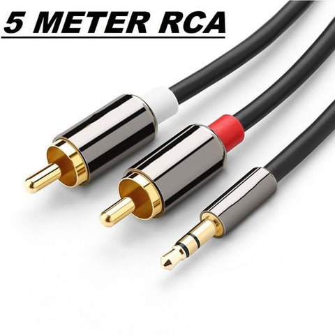 2 RCA to 3.5 mm AUX Audio Cable