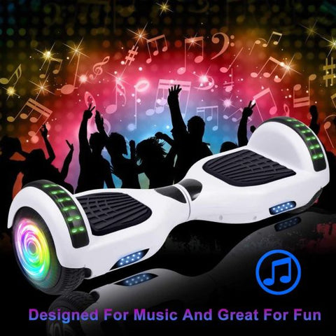 Hoverboard with Bluetooth Speaker, 6.5"Description: Self Balancing Scooter with LED Wheels and LED Lights Hover Board for Adults Kids