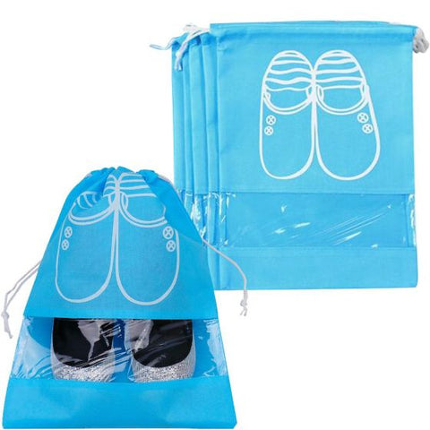 1 PCS Non-Woven Fabric Dustproof Shoe Bags with Drawstring for Travel