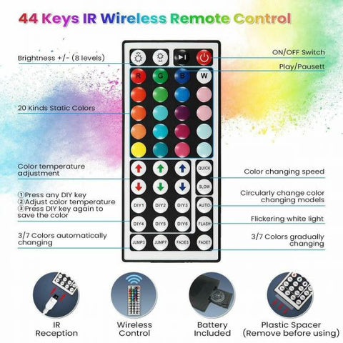 300 LED  5050 RGB LED strip With Adapter