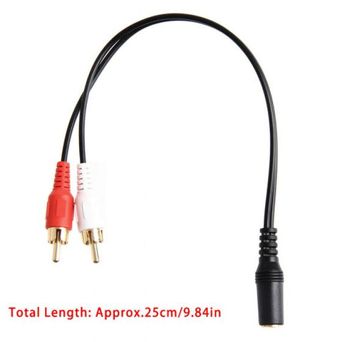 3.5mm Audio Female to 2 RCA Male Stereo Cable Y Connector Audio Cable