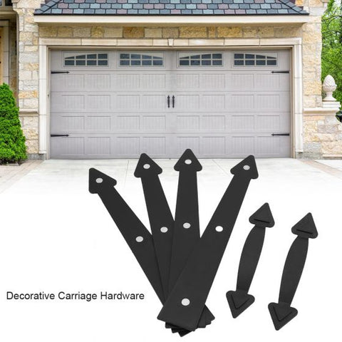 4 Hinges and 2 Handles Door Decorative Magnetic Accent Handle Hinge Carriage