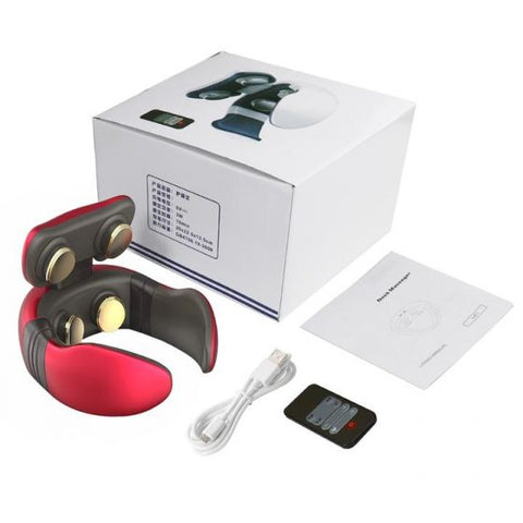 4D Magnetic Therapy Electric Neck Massager Cervical Stimulator USB Charging