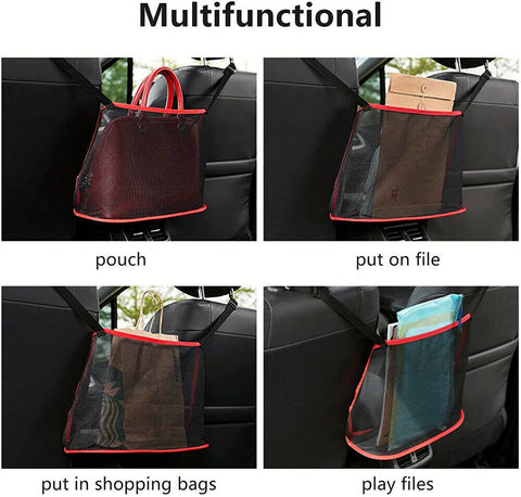 Advanced Car Net Pocket Handbag Holder Organizer Seat Side Storage Mesh Bag Tidy