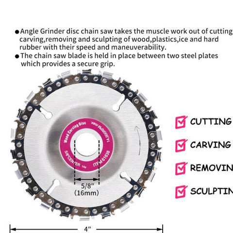 4 Inch Grinder Chain Disc with 22 Tooth