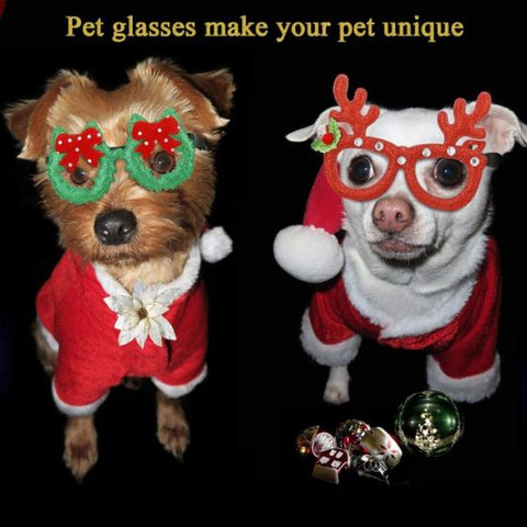 Christmas Glasses Frame Novelty Glasses Glitter Party Costume Eyeglasses for Christmas Decoration