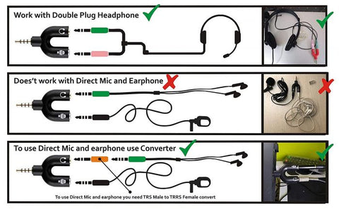 3.5mm Stereo Splitter Audio to Headset Jack Plug Y Adapter Mobile Phone Splitter