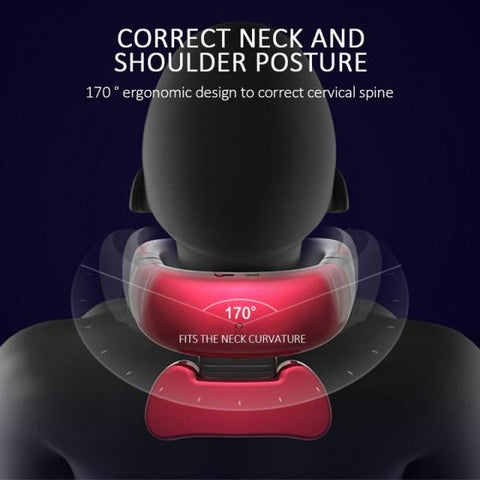 4D Magnetic Therapy Electric Neck Massager Cervical Stimulator USB Charging